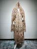 ng2510292 Ng2510292 Ng2510292 MQ231modest Middle Eastern Women's Clothing Arabic Abaya Long Sleeve Pleated Cardigan Printed Jacket Outer Robe_ecoleips.com