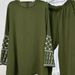 Women's Floral Stitch Two-Piece Outfit Elegant Casual Embroidery Top Wide-Leg Pants Set_ecoleips.com