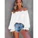 Early Spring Bestseller: Elegant Casual Lace One-Shoulder Long-Sleeved Shirt For Women_ecoleips.com
