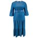 Women's Clothing Large Size Women's Denim Dress Pleated Skirt Including Belt Micro Reflective Color Change New Style_ecoleips.com