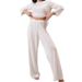 Autumn New Knitted Jacquard Comfortable Sleeve Long Pants Pajama Set European And American Cross-Border_ecoleips.com