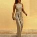 Elegant High-Waisted Metallic Sequin Jumpsuit For Women - Sleeveless Party Wear, Plus Size Available In Black, Silver, Blue, Champagne, Wine Red, Gold_ecoleips.com