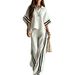 Breathable Short Sleeve Shirt And Wide-Leg Pants 2-Piece Womens Set Casual Loose Fit Summer Outfit_ecoleips.com