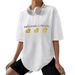 Cartoon Cute Little Yellow Duck Fun Print European And American Style Summer 100% Cotton Short Sleeve T-Shirt Elegant_ecoleips.com