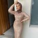 sequined tassel slim dress dress Muslim clothing_ecoleips.com