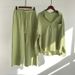 Women's Clothing Spring And Autumn Shirt Set Large Size Women High Waist Loose Wide Leg Pants Temperament Two Piece Set_ecoleips.com