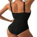 Women's Clothing Modest One Piece Elegant High Neck Bathing Suit Swimming Swimsuit _ecoleips.com