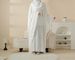 2025 Traditional Clothing Abaya Cross Mirror Muslim Robe Long Sleeve Loose Belt Solid Color Women's Wear_ecoleips.com