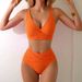Women's Conservative Sexy Two Piece Swimsuit Set European American Style Bikini Swimwear_ecoleips.com