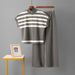 Women's Clothing Simple Fashion Suit Striped Zipper Knitted Top Fashion Slim Wide Leg Pants Two Piece Suit For Women_ecoleips.com