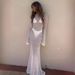 Women's Clothing New Knitted Long Sleeved Backless Emotional Perspective Floor Length Dress_ecoleips.com