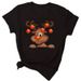 European And American Cross-border Foreign Trade Women's Clothing Christmas Merry Round Neck Printed Ladies Short Sleeve_ecoleips.com