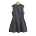 Spring New Models, French Temperament Slim-fitting Sleeveless Waist Thin A-shaped Vest Short Dress_ecoleips.com