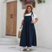 Summer New Women's Large Size Fat Mm Fashion Suspender Dress_ecoleips.com