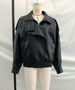 Women's Double Layer Collar Leather Jacket Loose Fit Trendy Black Motorcycle Style Coat Autumn/Winter Elegant Fashion Daily_ecoleips.com