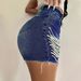 2025 European And American Beaded Chain Summer Outfit, Distressed Cross-border Hot Pants, Women's Handmade High-Waisted_ecoleips.com