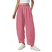 Women's Plaid High-Waisted Wide Leg Pants Casual Cropped Style with Pockets Spring/Summer New European American Fashion Loose Fit_ecoleips.com