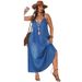 K Elegant Deep V-sleeveless Dress For Women's Clothing_ecoleips.com