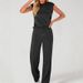 K Casual Set Solid Color New Product Sleeveless Top High Waist Wide Leg Pants Women's Two Piece Set_ecoleips.com