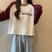 Foreign Trade American-style Short Round-neck Printed Sweatshirt Women, Loose Pullover, Slimming, Casual Long-sleeve_ecoleips.com