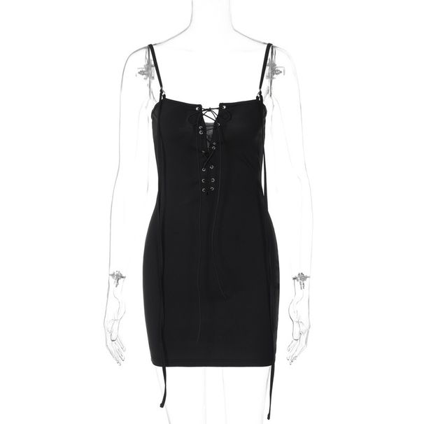 Women's Sexy Strapless One-Shoulder Hollowed out Bodycon Dress European American Style Spring New Fashion Tight Suspender Dress_ecoleips.com