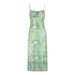 AD203 New French-style High-end Fashion Strapless Slim-fit Sexy Vacation-style Printed Mesh Dress_ecoleips.com