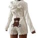 2026 European And American Independent Site New Autumn/Winter Women's Casual Solid Color Hooded Long Sleeve Plush_ecoleips.com