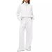 Oversized Zip-Up Tracksuit Set For Women - Streetwear Hoodie & Wide-Leg Joggers (XXL Plus Size, 70% Polyester Quick-Dry Fabric)_ecoleips.com