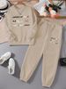 Women's Casual Two Piece Lounge Set, Long Sleeve Round Neck Printed Pullover Top And Elastic Waist Pants, Loose Fit Sweatsuit For Fall_ecoleips.com