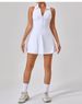 K New Tight Fitting Slimming High Waisted Sports Dress For Women's Running, Golf, Tennis, Fitness Wear, Lapel Dress_ecoleips.com