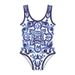 Women's U Neck Backless One Piece Swimsuit Fashion Printed Wire Free Chest Pad Regular Size_ecoleips.com