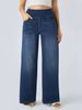 Women's Clothing Slim Fit Stretch Denim Jeans Classic Blue Long Pants Casual Wear_ecoleips.com