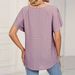 Women's Casual Fashion T-Shirt With Eyelet Lace-Up Neck Flutter Sleeves, Polka Dot European And American Style, Short_ecoleips.com