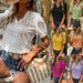 Breathable Hollow-Out Short Sleeve Shirt – Solid Color Summer Casual Top For Men & Women (White/Black/Yellow/Purple/Green/Pink/Orange)_ecoleips.com