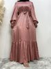 New Turkey Modanisa Indonesia Mini Dress Islamic Female Abaya Kimono African Dress Styles With Chiffon Muslim Polka Dot Clothing_ecoleips.com
