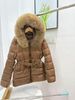 girl Girl Girl Mengjia Same Style Belt Waist Slimming Down Jacket Women Short Fox Fur Collar 2025 New Winter Cold-Proof_ecoleips.com