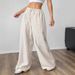 Women's Minimalist Color-Block Texture Pants With Padded Pockets Slim Waist Versatile Pleated Casual Fashion_ecoleips.com