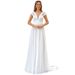 New 2026 Style Off-Shoulder Wedding Dress Simple Lace Deep V-Neck Slim Fit A-Line Short Train Soft Tulle Slimming Women's Gown_ecoleips.com