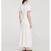 Women's Clothing Summer SD New High End Short Sleeved Waist Mid Length Skirt Half Open Collar Dress_ecoleips.com