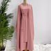Voya Women's Short Sleeved Long Skirt With Belt Jacket Cardigan Dress Bat Sleeves Loose Casual Two-piece Set With Multiple Colors To Choose From_ecoleips.com