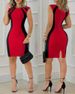 2023 Summer New European And American Style Women's Fashion Round Neck Printed Sleeveless Contrast Color Zipper Sexy_ecoleips.com