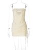 Hugcitar Sequined Strapless Heart Shape Hole Sexy Zipper Patchwork Mesh Mini Dress Summer Elegant Cute Outfits Birthday Party_ecoleips.com