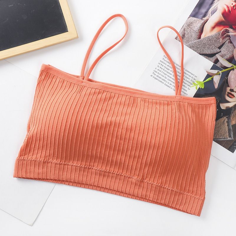 Women's Clothing One Line Thread Beautiful Back Wrap Chest Tube Top Girl Student Small Vest Wrap Underwear Female Camisole Bra_ecoleips.com