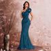 Elegant Sophisticated Evening Gown High Fashion Sequined One-Shoulder Graduation Ball Mermaid Dress for European American Parties_ecoleips.com