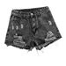 High-Waisted Distressed Denim Shorts for Women Slimming Ripped Frayed Edges Retro American Style Versatile Bodycon Hot Pants_ecoleips.com