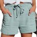 Suitable For All Seasons 2021 Summer New Women's Fashion Waist Tie Loose Wide Leg Shorts For Women_ecoleips.com