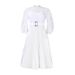 D254 Summer Plus Size Lace Crochet Sexy Hollow Pleated European And American Dress Cross-border Gown_ecoleips.com