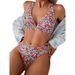 Women's Clothing Sling Print Split Swimsuit Women's High End Beach Sexy Bikini Hot Spring Swimsuit_ecoleips.com