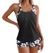Women's Clothing Split Swimsuit Women's Slim Printed Boxer Pants_ecoleips.com