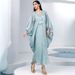 Four Seasons Commuter Bat Shirt Dress Chiffon Diamond Muslim Elegant Robe_ecoleips.com